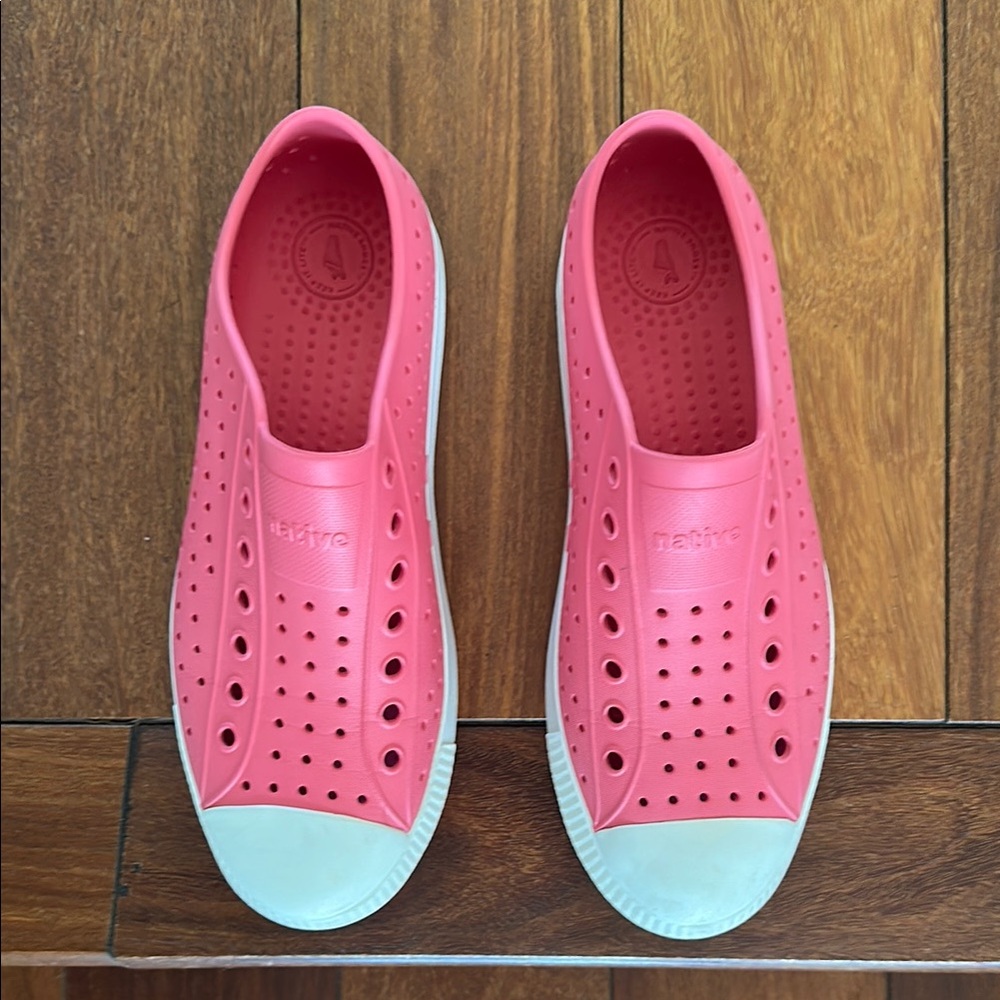 Native Pink Slip-On Shoes with White Toe
